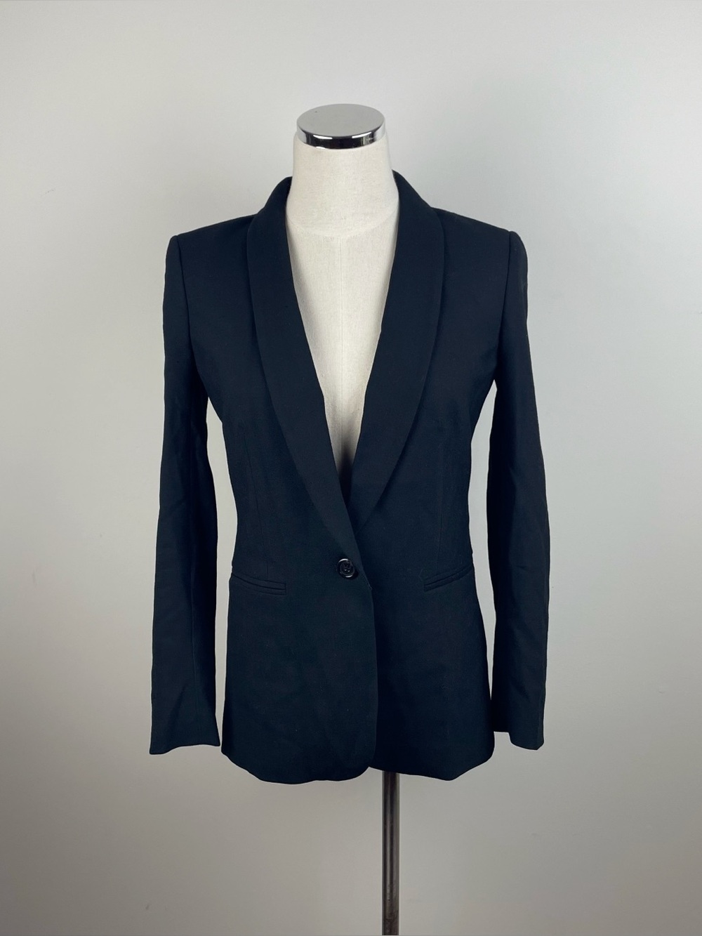 J. Crew Solid Black Wool Blend Blazer Jacket New With Tag Women Size 0